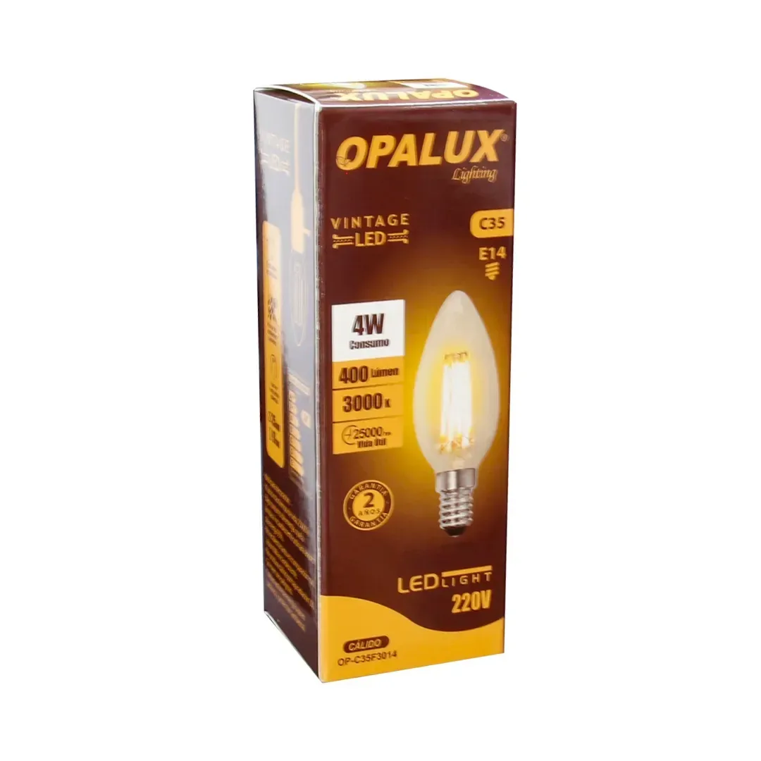 FOCO VINTAGE C35 4W 3000K 185-265V E14 OPALUX3