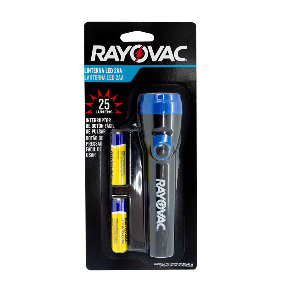 LINTERNA RAYOVAC 2AA BLISTER CON PILAS RAYOVAC