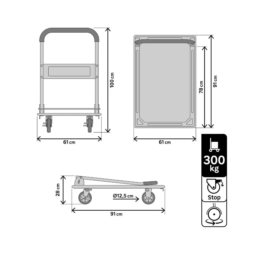 PLATAFORMA DE CARGA 300KG STANDERS14