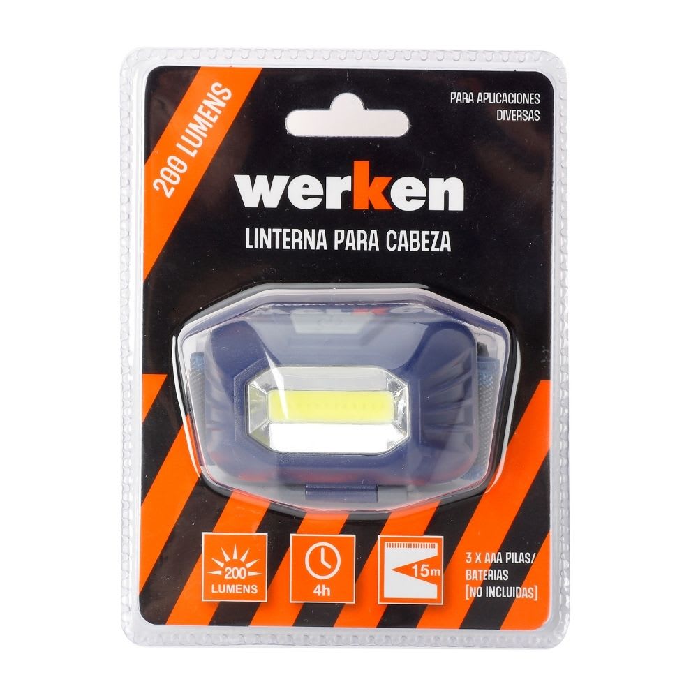 LINTERNA PARA CABEZA AAA SIN PILAS WERKEN