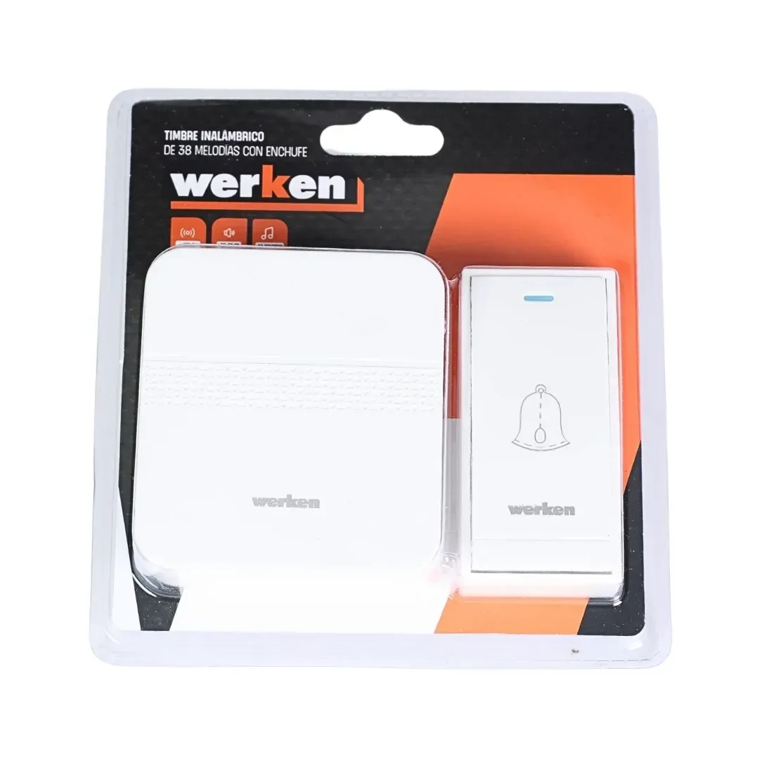 TIMBRE INALAMBRICO 38 MELODÍAS BLANCO WERKEN5