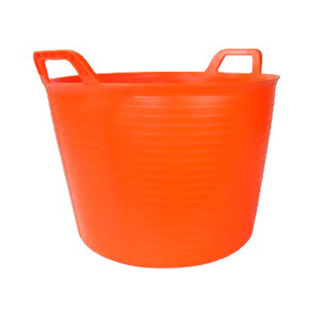 BALDE DE PLASTICO NARANJA FLEXIBLE 40 LITROS RUBI1