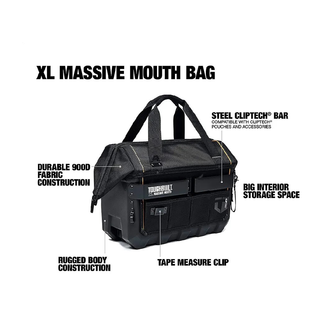 BOLSA DE HERRAMIENTAS 20'' CON BASE IMPERMEABLE TOUGHBUILT3