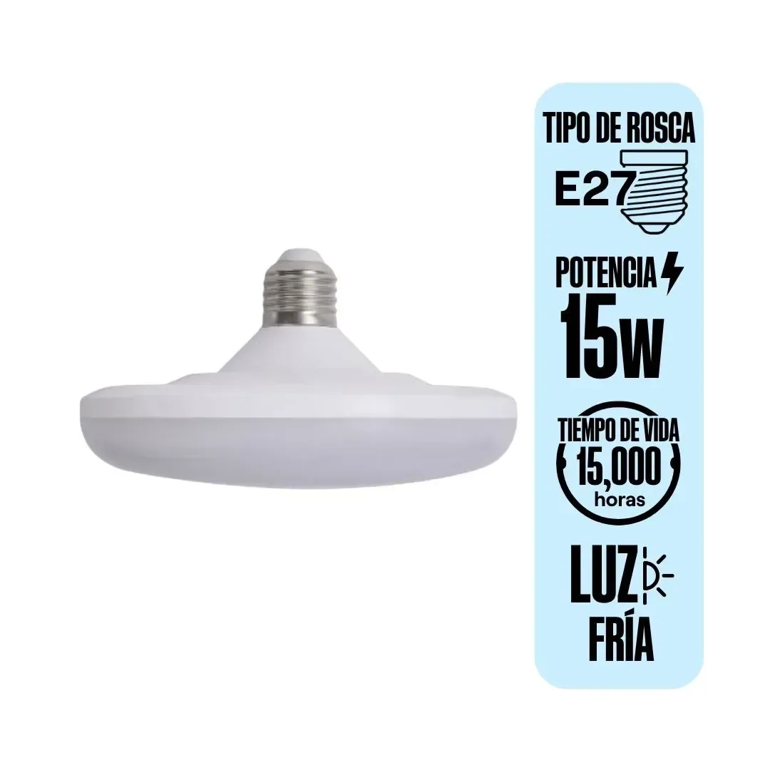 FOCO LED UFO E27 15W LUZ FRIA ORANGE1