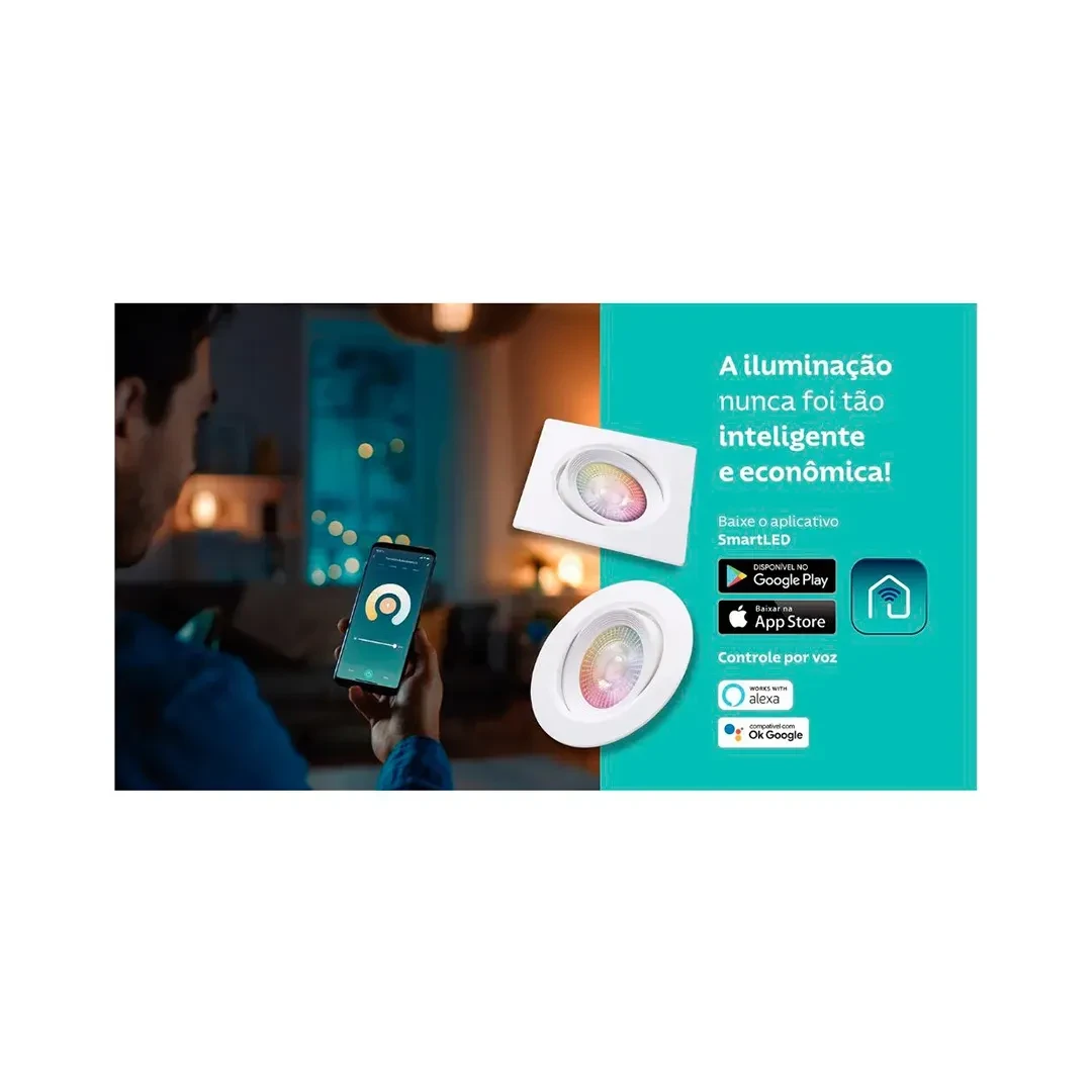 SPOT LED SMART WIFI CUADRADO 5W TRAMONTINA2