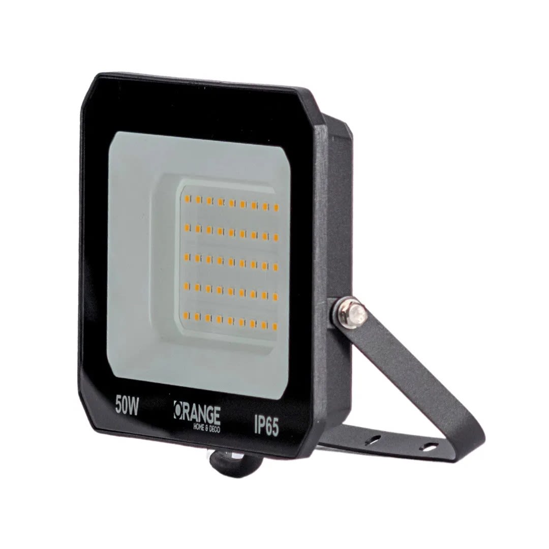 REFLECTOR LED 50W NEGRO LUZ CALIDA ORANGE1
