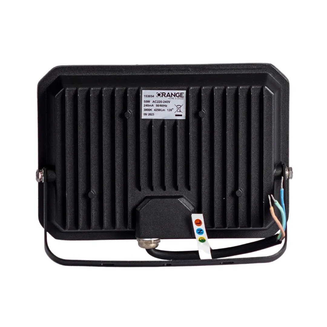 REFLECTOR LED 50W NEGRO LUZ CALIDA ORANGE3