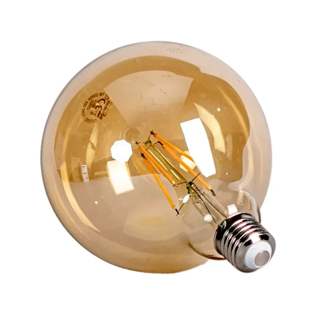 FOCO LED G125 AMBAR E27 7W LUZ CALIDA ORANGE3