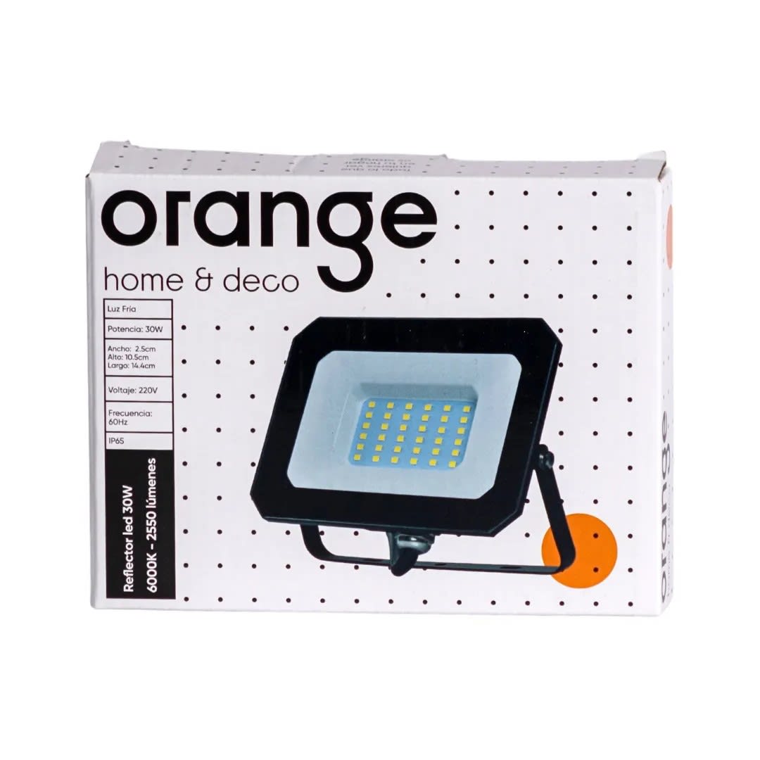 REFLECTOR LED 30W NEGRO LUZ FRIA ORANGE4