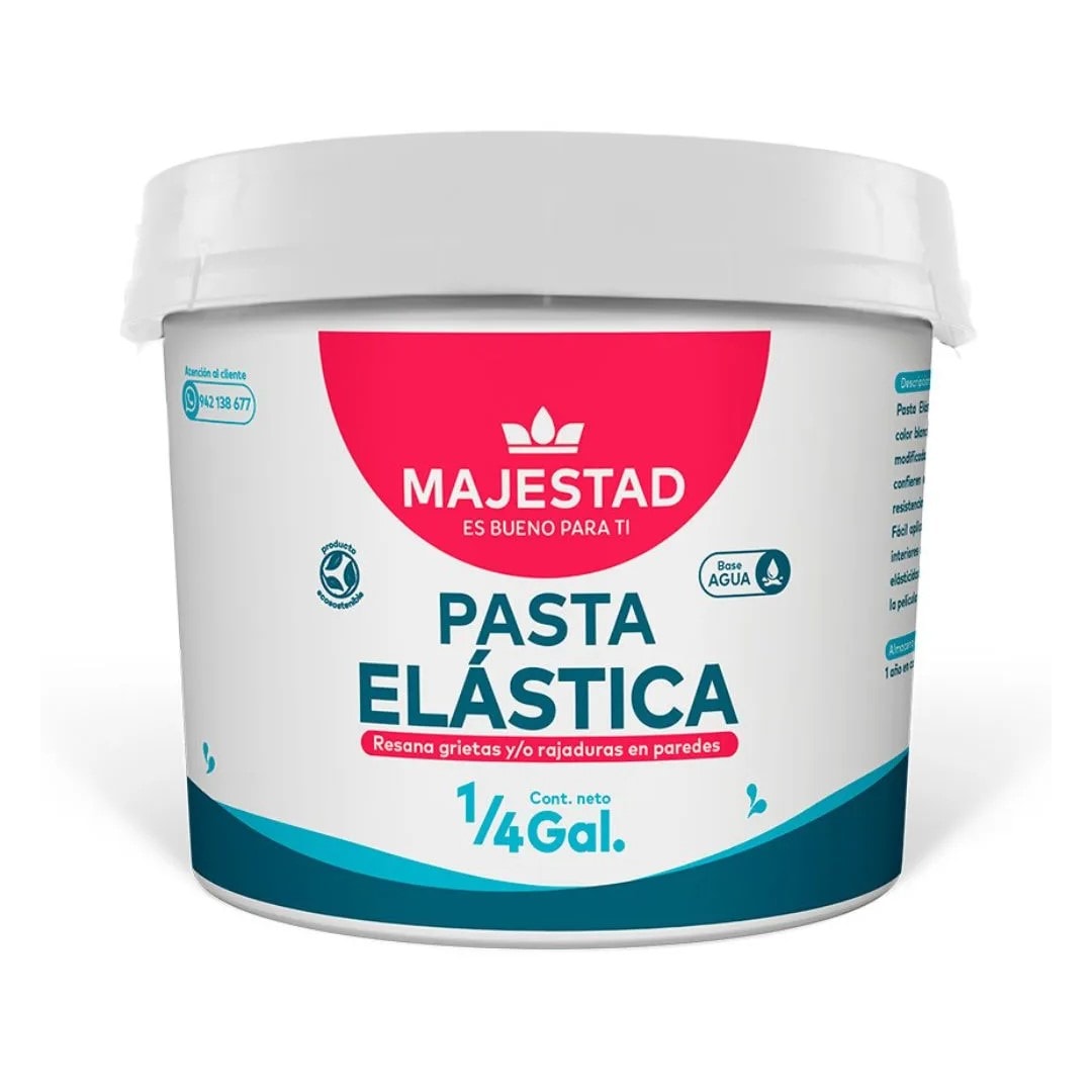 PASTA ELASTICA X 1/4 GAL ACABADO MATE BLANCO MAJESTAD1