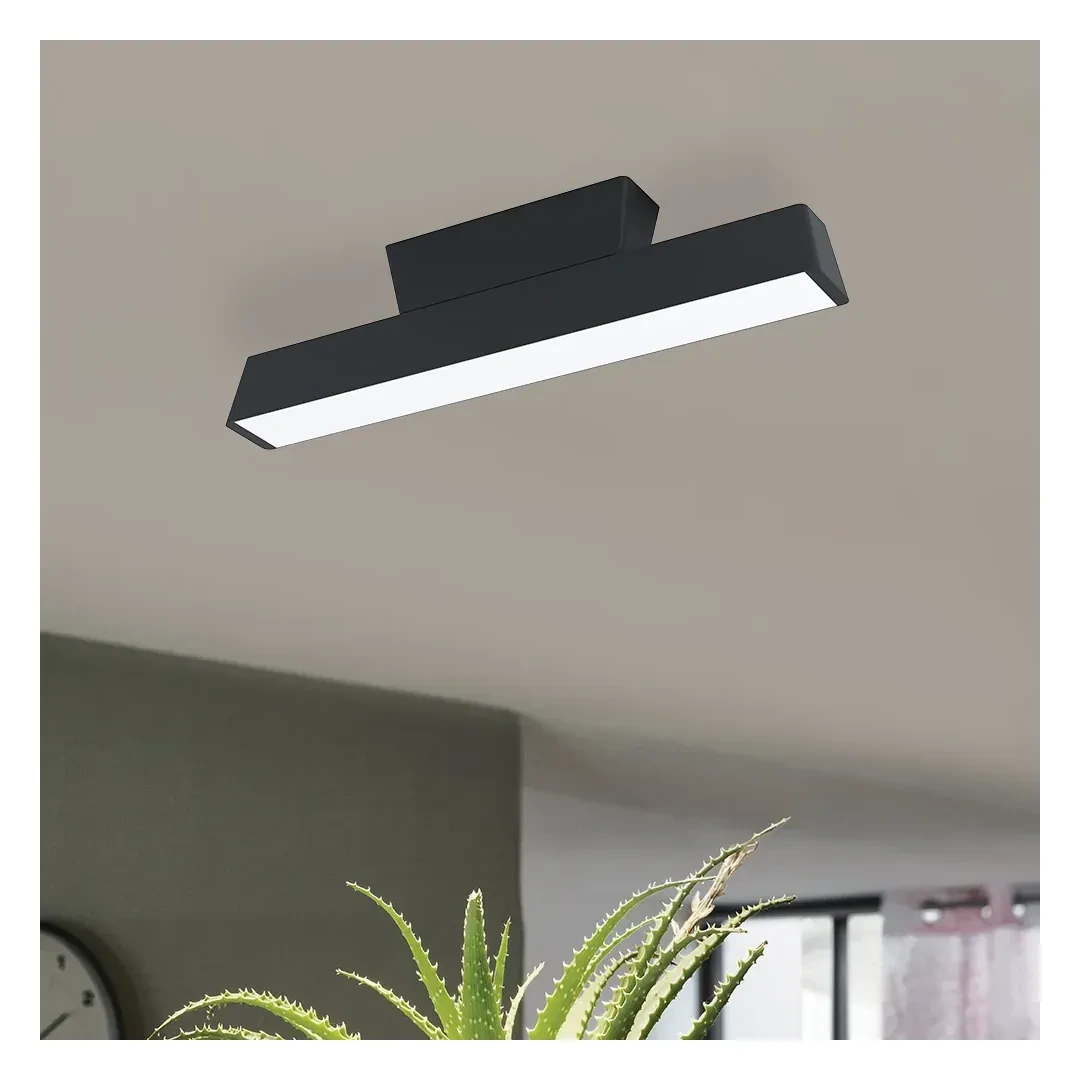 LAMPARA DE TECHO SIMOLARIS-Z 16W ALUMINIO/ACERO NEGRO 1 LUZ EGLO2