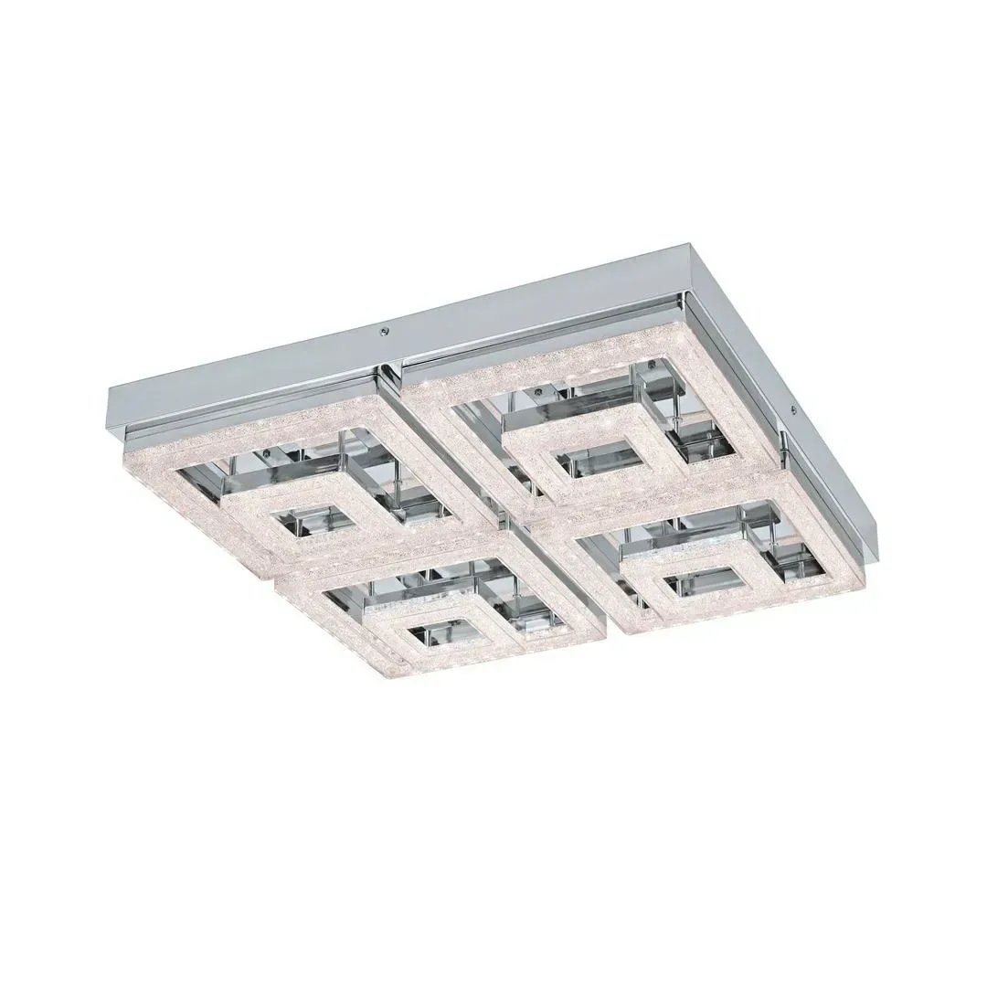 LAMPARA DE TECHO FRADELO 46.5W ACERO/VIDRIO PLATA 1 LUZ EGLO