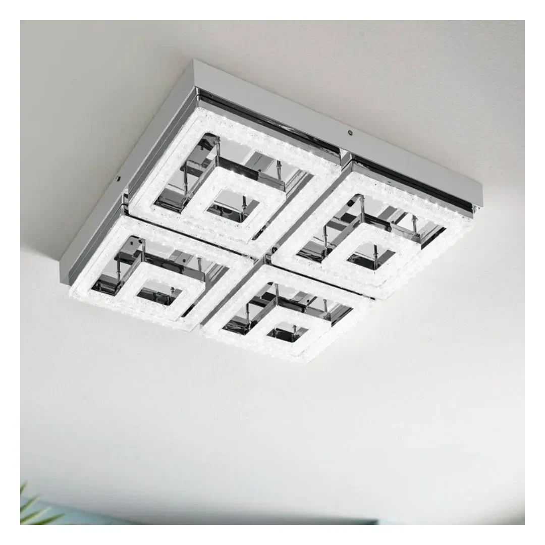 LAMPARA DE TECHO FRADELO 46.5W ACERO/VIDRIO PLATA 1 LUZ EGLO2