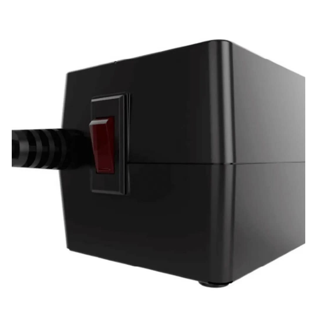 ESTABILIZADOR FVR1012 500W NEGRO CON REGULADOR AUTOMATICO DE VOLTAJE FORZA3