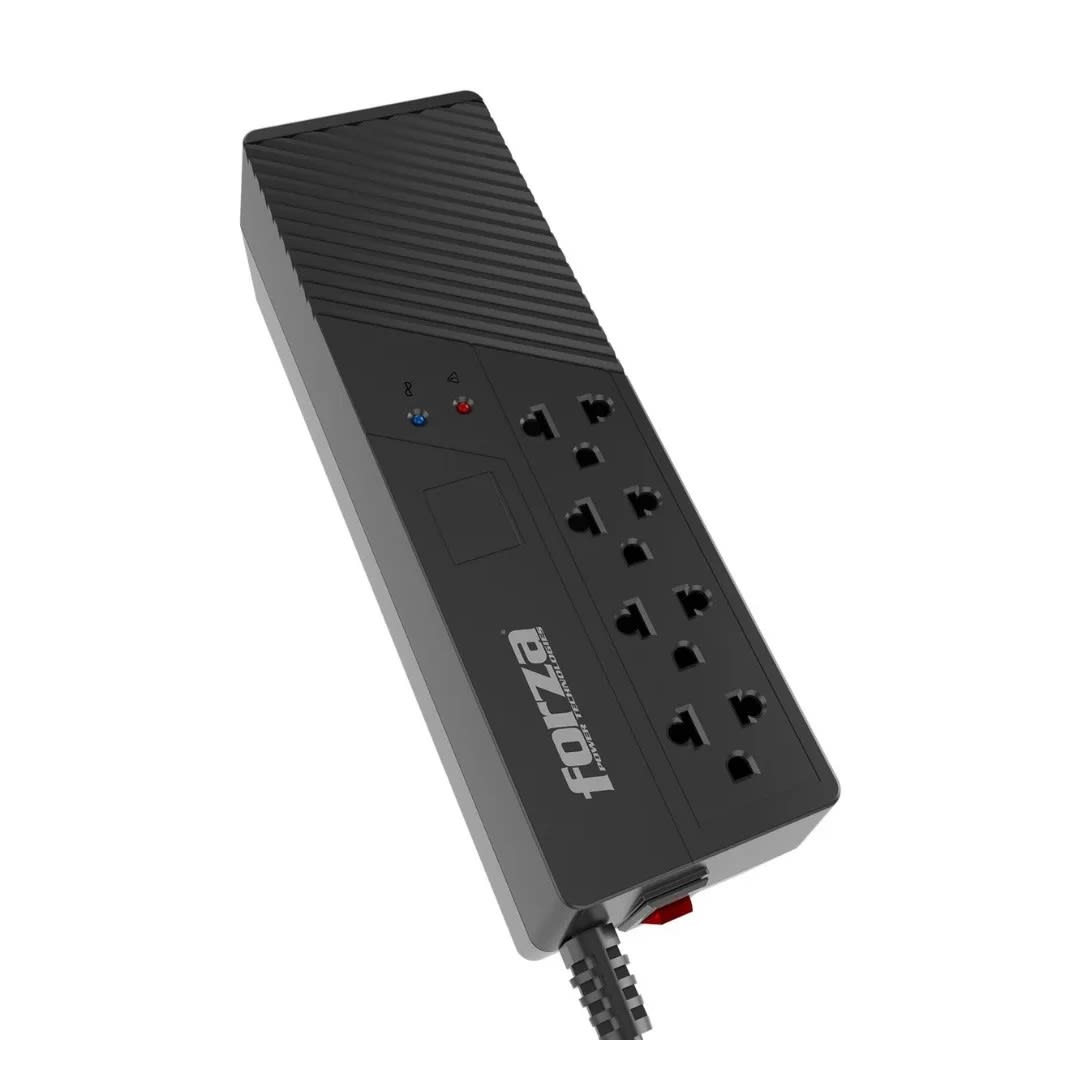 ESTABILIZADOR FVR1012 500W NEGRO CON REGULADOR AUTOMATICO DE VOLTAJE FORZA6