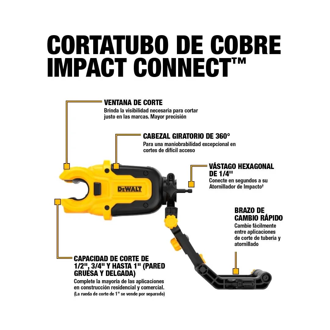 CORTATUBOS DE COBRE IMPACT CONNECT DEWALT7