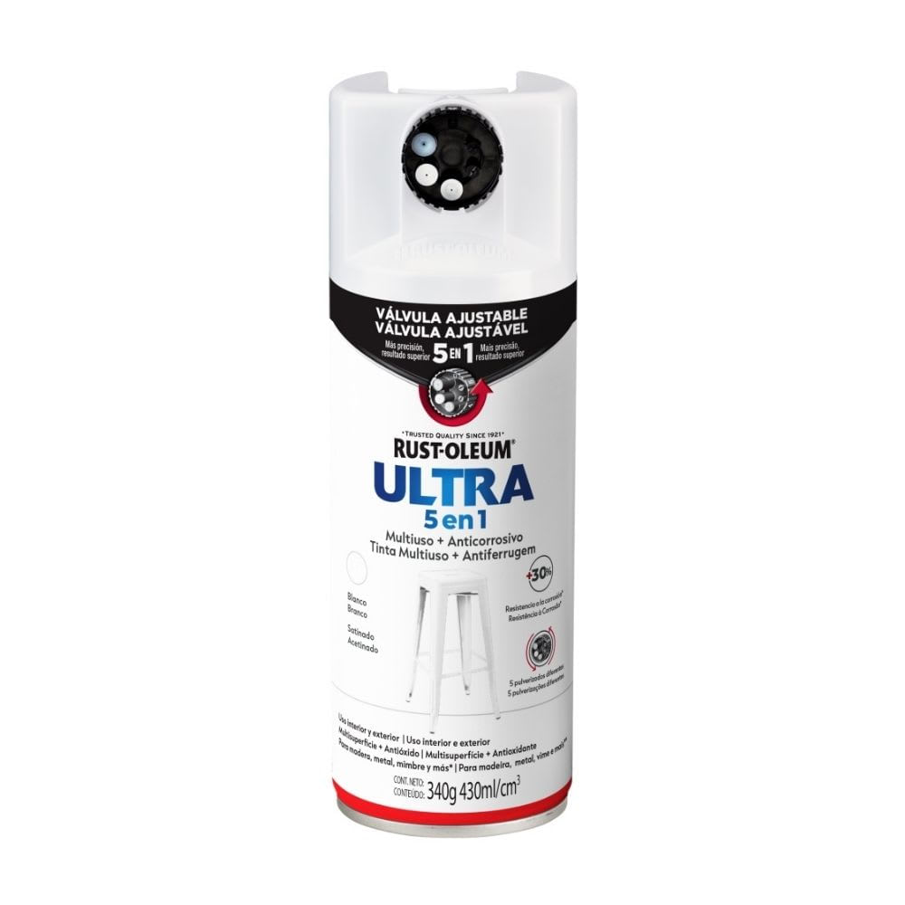 SPRAY ULTRA 5 EN 1 BLANCO SATINADO RUST OLEUM