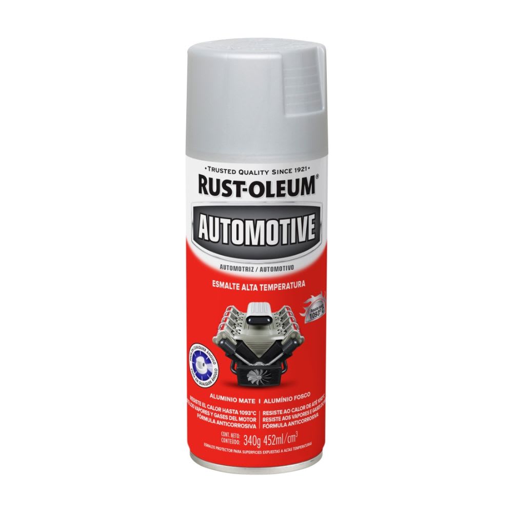SPRAY AUTOMOTIVE ALTA TEMPERATURA ALUMINIO 340GR RUST OLEUM1