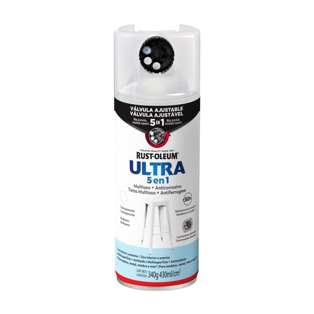 PRAY ULTRA 5 EN 1 TRANSPARENTE BRILLANTE RUST OLEUM