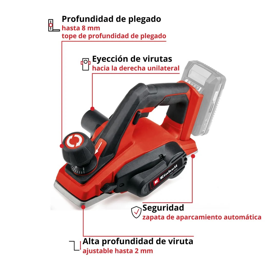 CEPILLO INALAMBRICO TE-PL 18/82 LI - SOLO EINHELL5