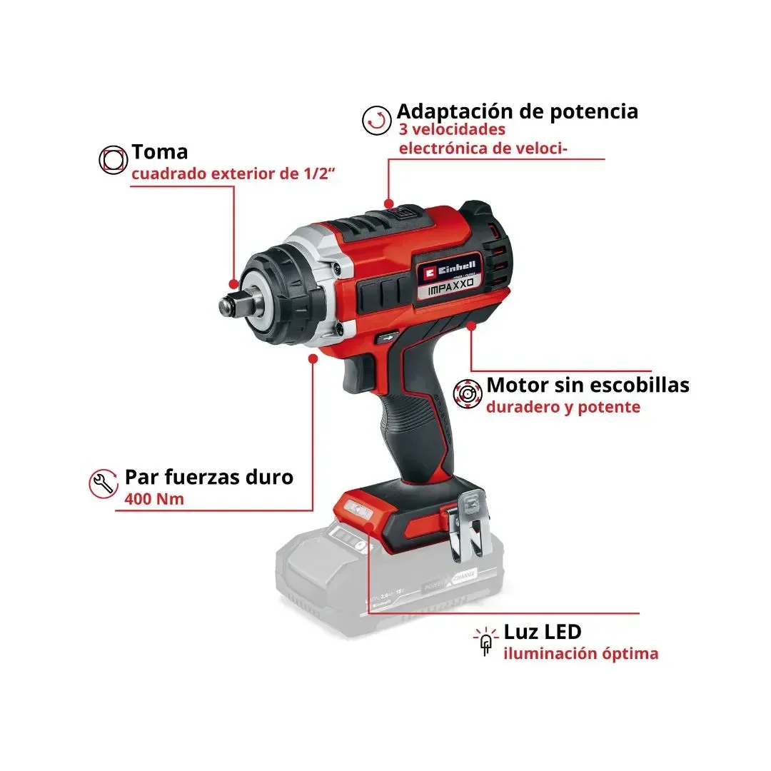 LLAVE DE IMPACTO INALAMBRICO IMPAXXO 18/400 - SIN BATERIA EINHELL12