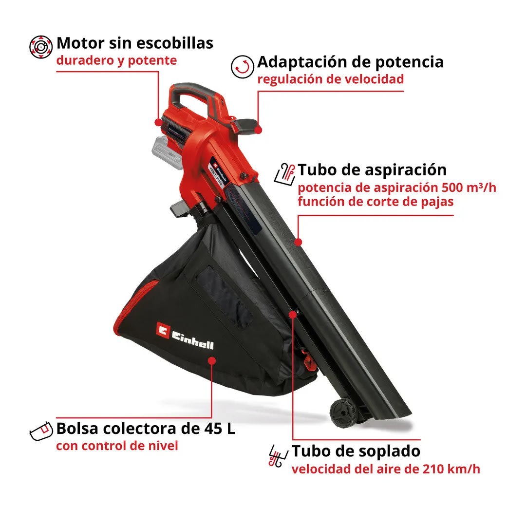 SOPLADORA INALAMBRICA VENTURRO 18/210 POWERX-CHANGE 18V EINHELL11