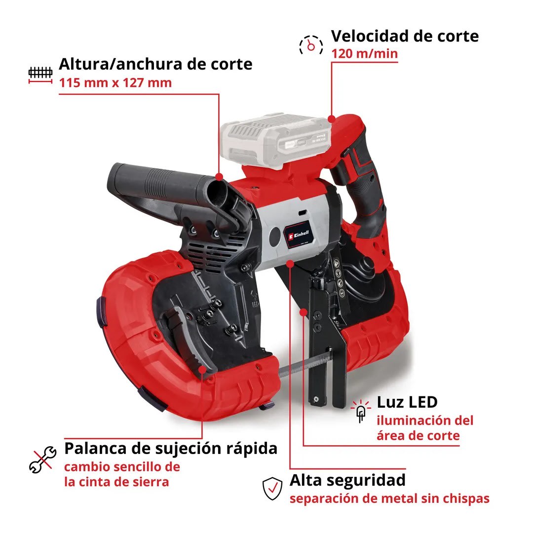 SIERRA BANDA INALAMBRICA TE-MB 18/127 LI-SOLO EINHELL2