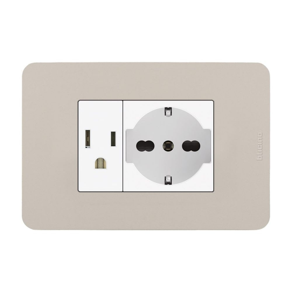 TOMACORRIENTE AMERICANA + SCHUKO ARENA MATIX GO BTICINO1