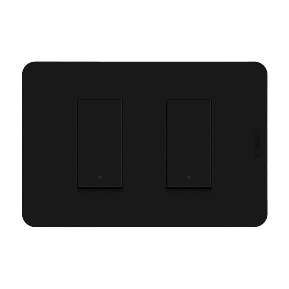 INTERRUPTOR DOBLE NEGRO MATIX GO BTICINO1