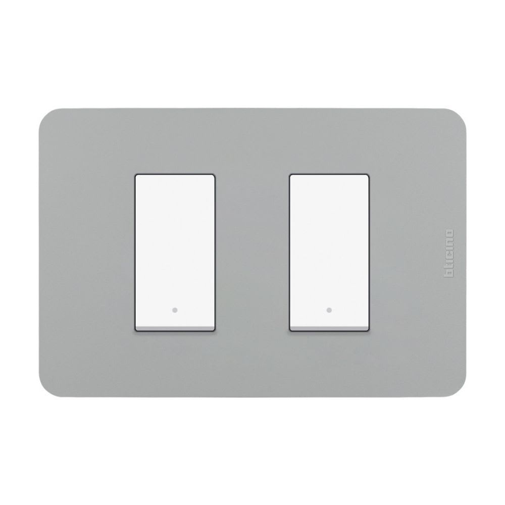 INTERRUPTOR DOBLE GRIS MATIX GO BTICINO