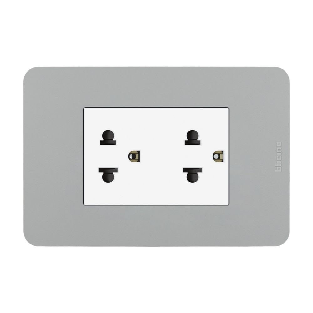 TOMACORRIENTE DUPLEX UNIVERSAL LTGRIS MATIX GO BTICINO