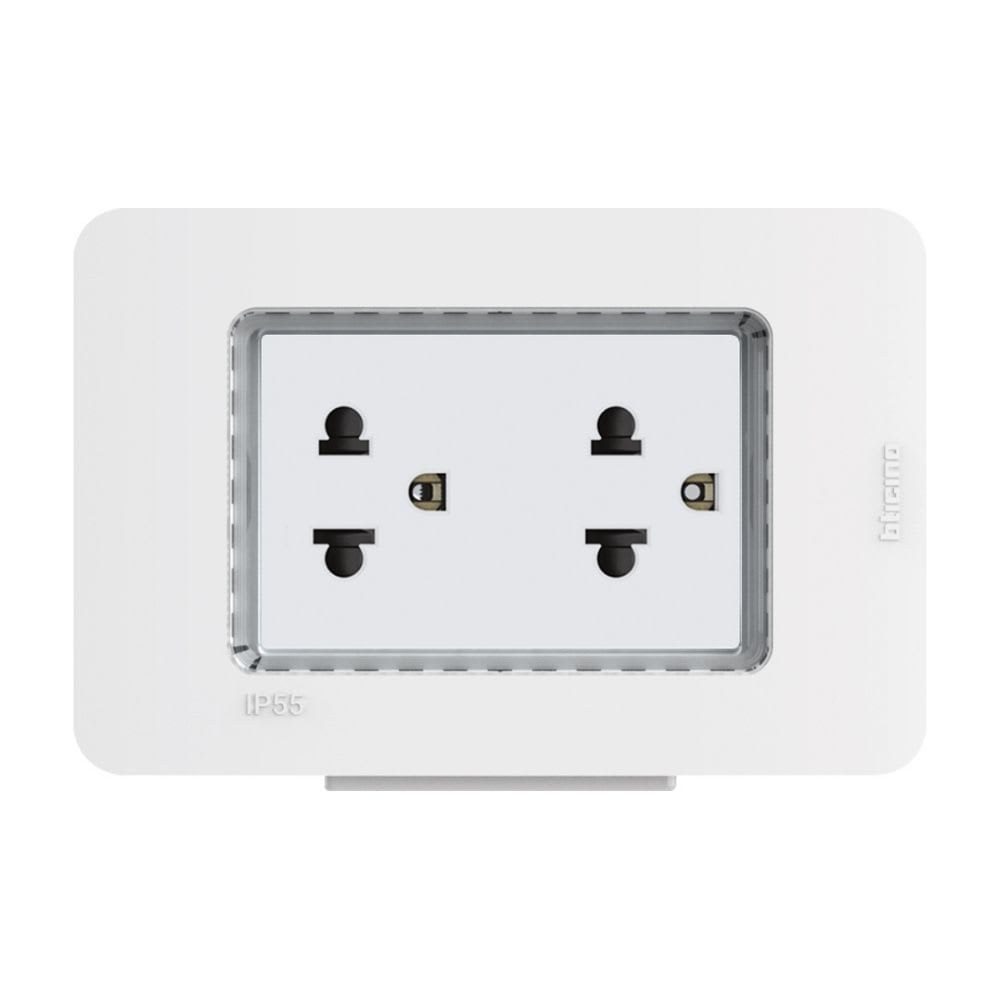 CAJA IDROBOX + TOMA DUPLEX LT BLANCO MATIX GO BTICINO