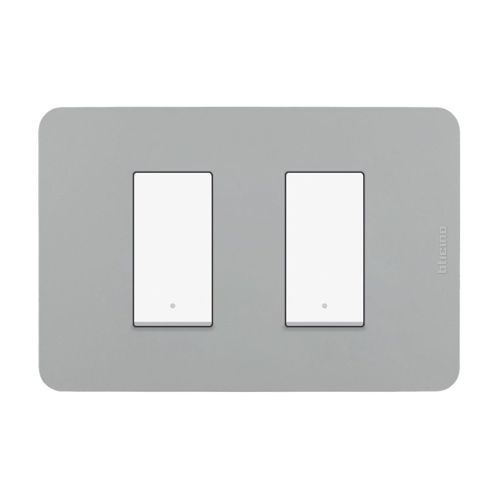 CONMUTADOR DOBLE GRIS MATIX GO BTICINO1