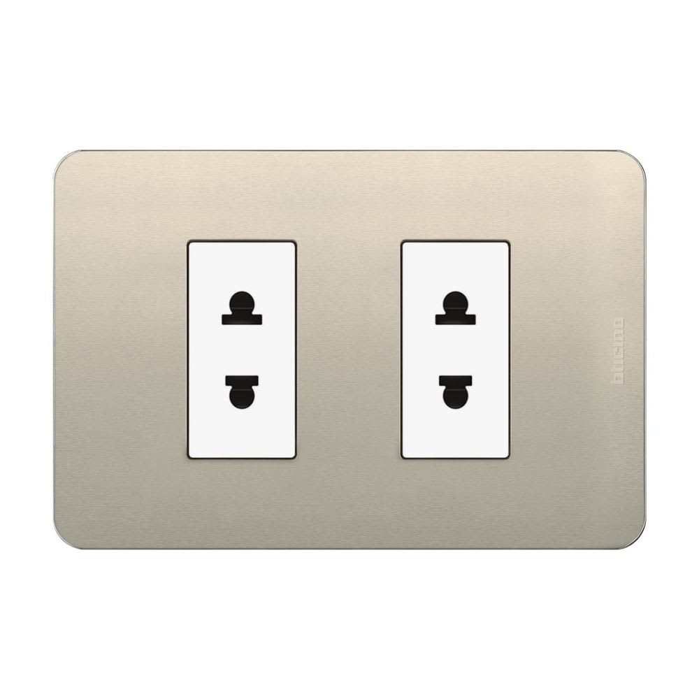 TOMACORRIENTE DUPLEX UNIVERSAL LT PERLA MATIX GO BTICINO1