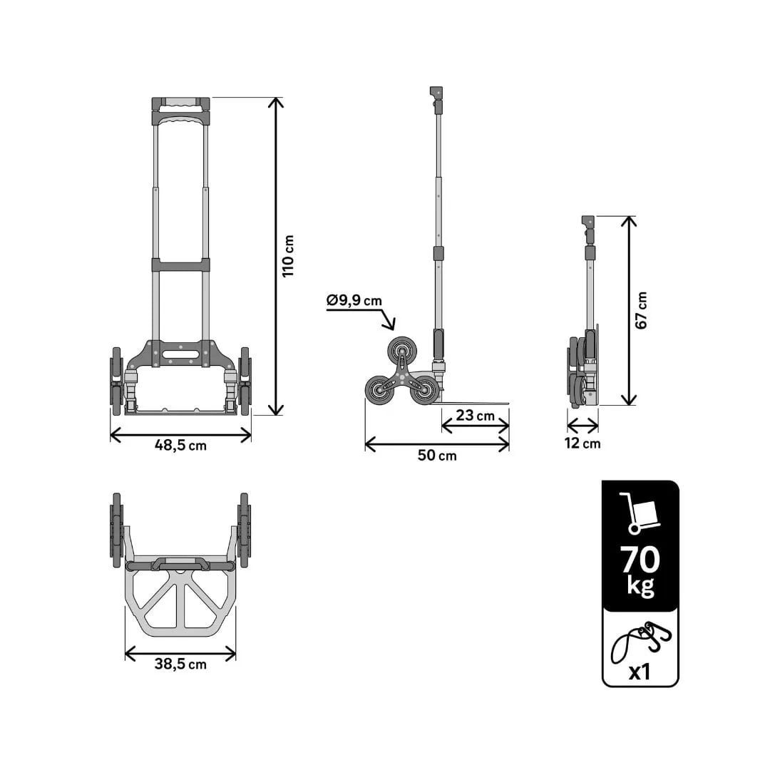 CARRO PLEGABLE 70KG ESCALERA STANDERS12