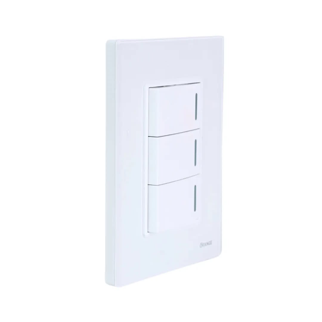 PLACA ARMADA INTERRUPTOR TRIPLE VITRO BLANCO ORANGE1