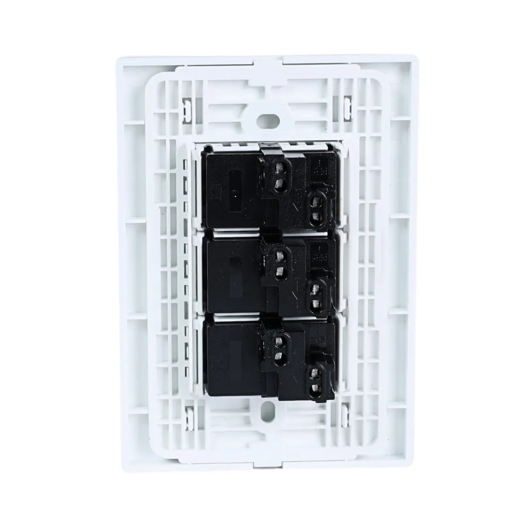 PLACA ARMADA INTERRUPTOR TRIPLE VITRO BLANCO ORANGE2