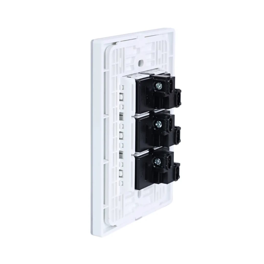 PLACA ARMADA INTERRUPTOR TRIPLE VITRO BLANCO ORANGE3