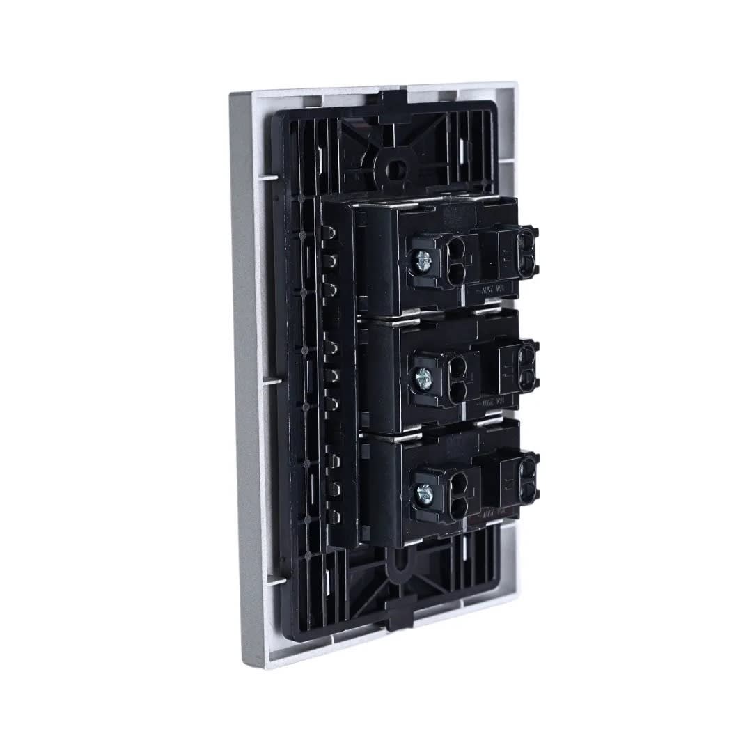 PLACA ARMADA TOMACORRIENTE TRIPLE UNIVERSAL MATTE TERRA ORANGE2