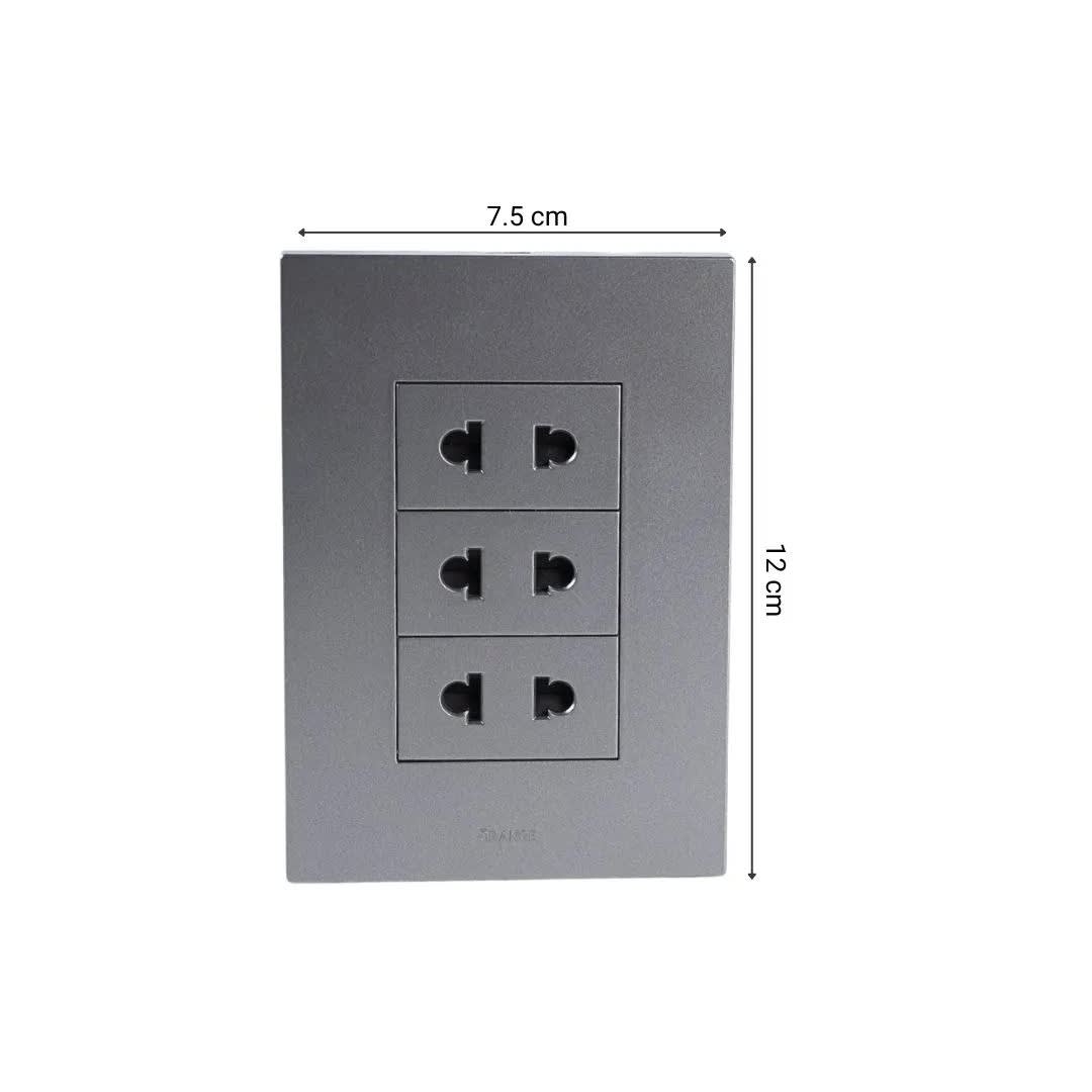 PLACA ARMADA TOMACORRIENTE TRIPLE UNIVERSAL MATTE TERRA ORANGE5