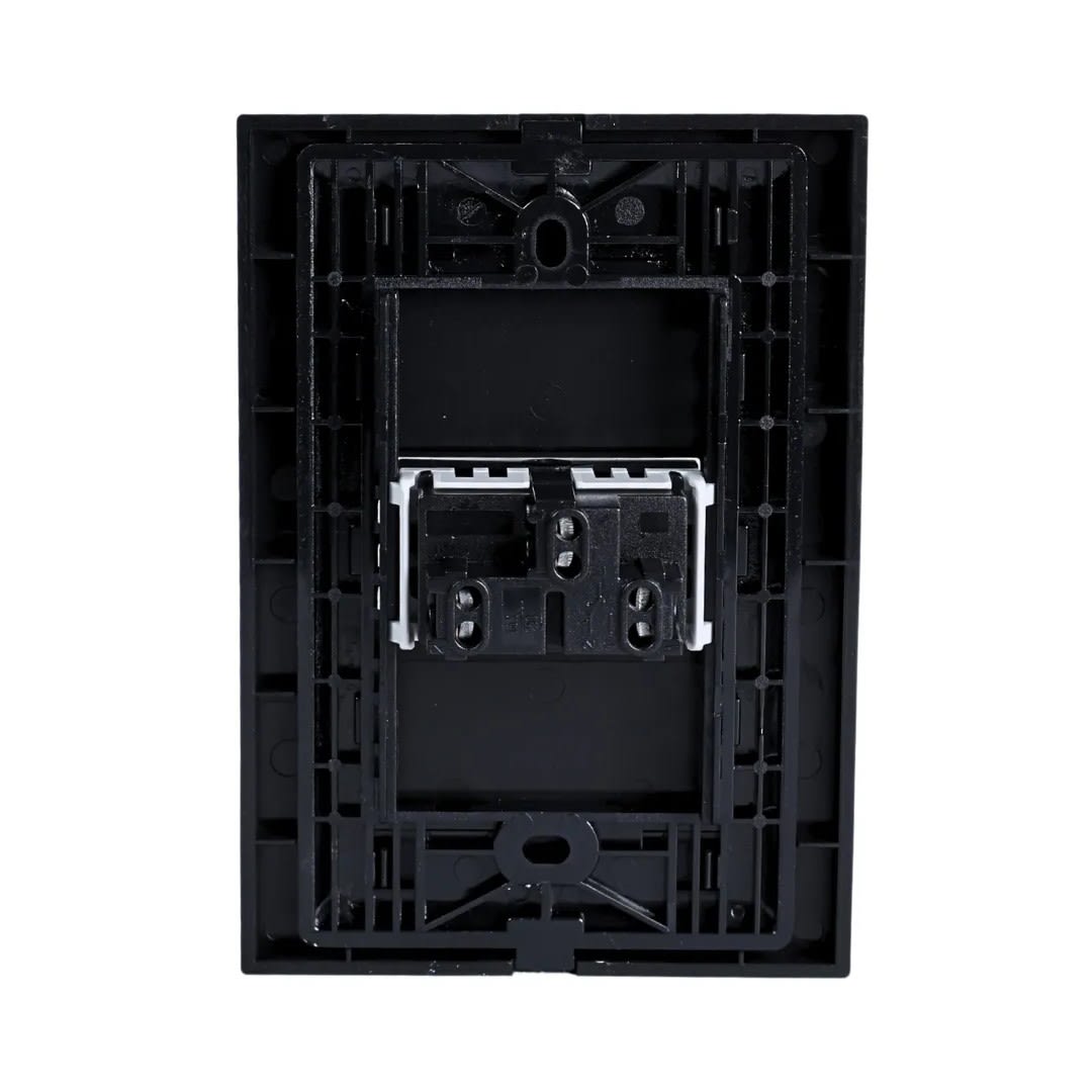 PLACA ARMADA CONMUTADOR SIMPLE MATTE NEGRO ORANGE2