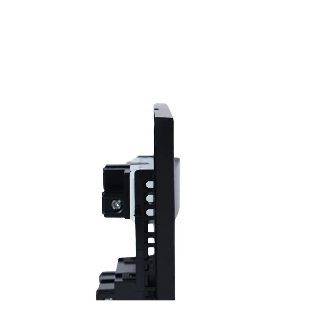 PLACA ARMADA INTERRUPTOR + TOMACORRIENTE MATTE NEGRO ORANGE7