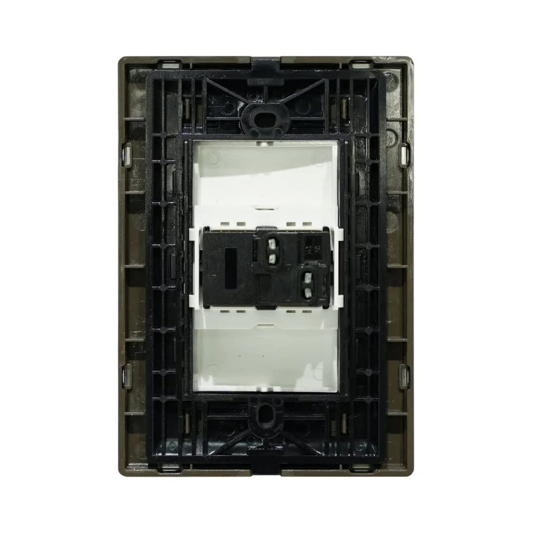 PLACA ARMADA INTERRUPTOR SIMPLE ACERO INOXIDABLE ORANGE7