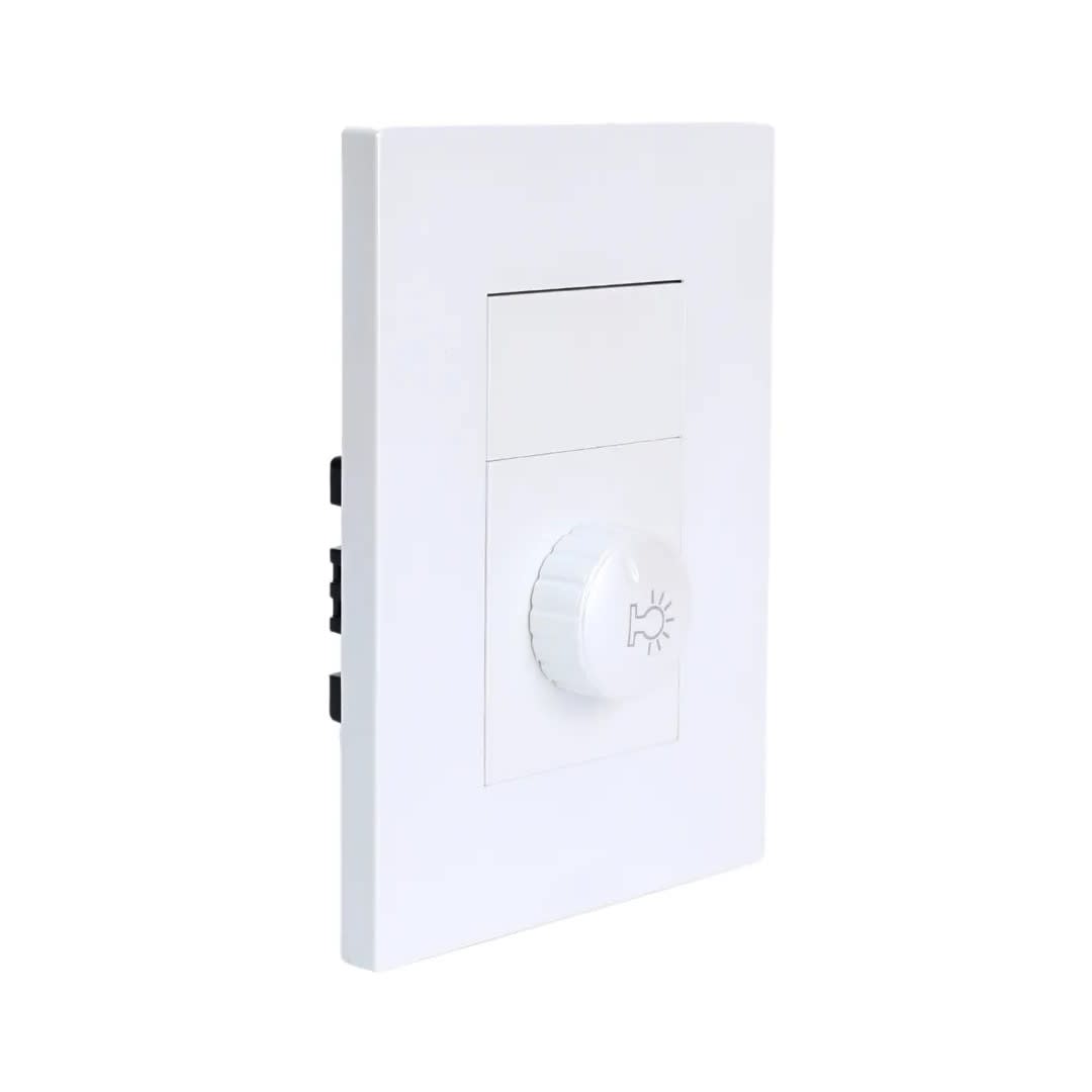 PLACA ARMADA INTERRUPTOR DIMMER MATTE BLANCO ORANGE1