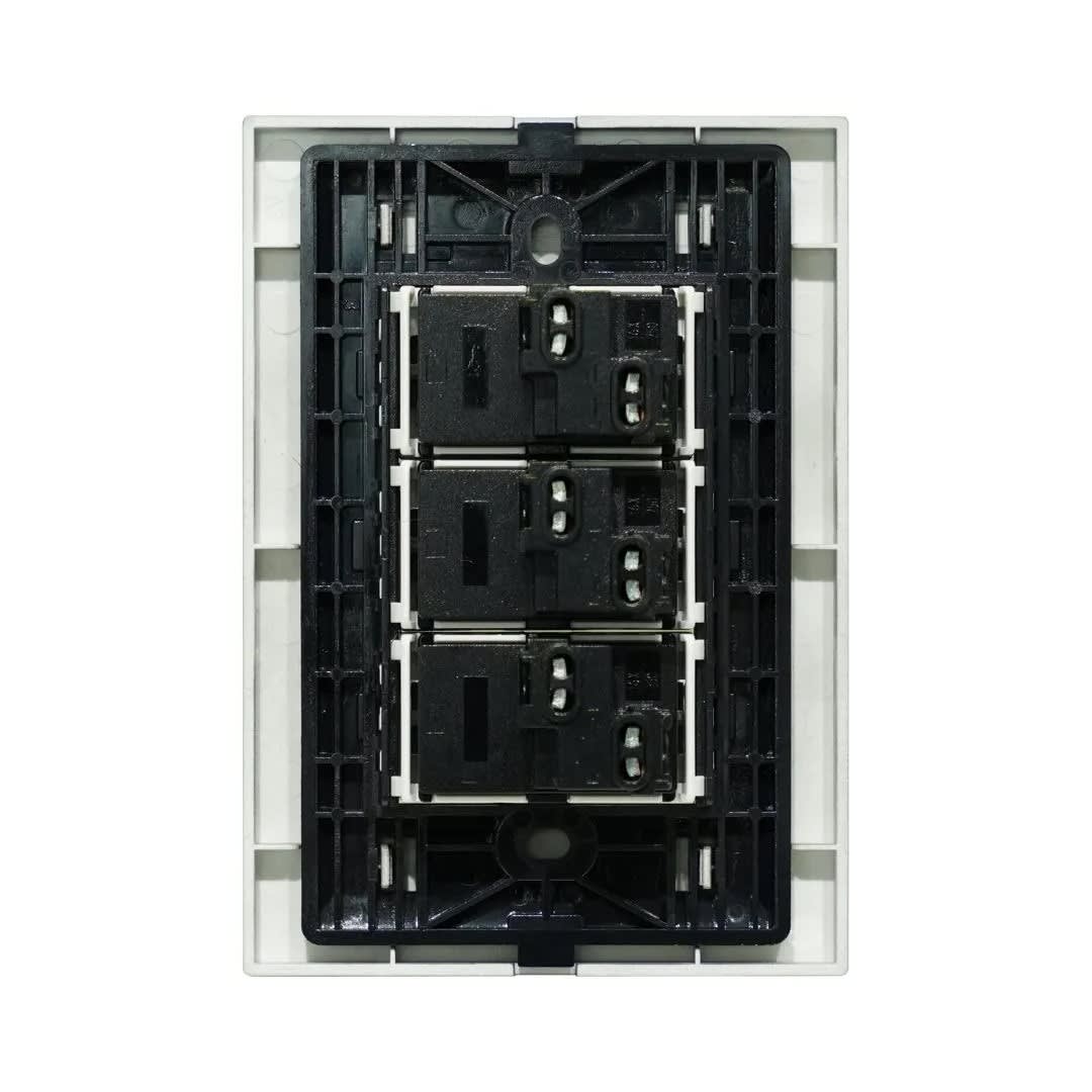 PLACA ARMADA INTERRUPTOR TRIPLE MATTE TERRA ORANGE1