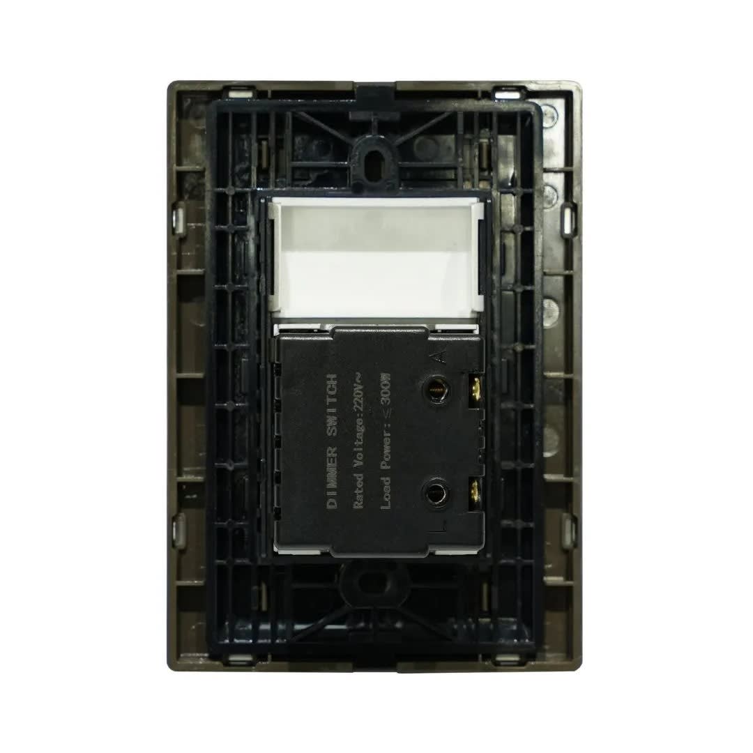 PLACA ARMADA INTERRUPTOR DIMMER ACERO INOXIDABLE ORANGE1