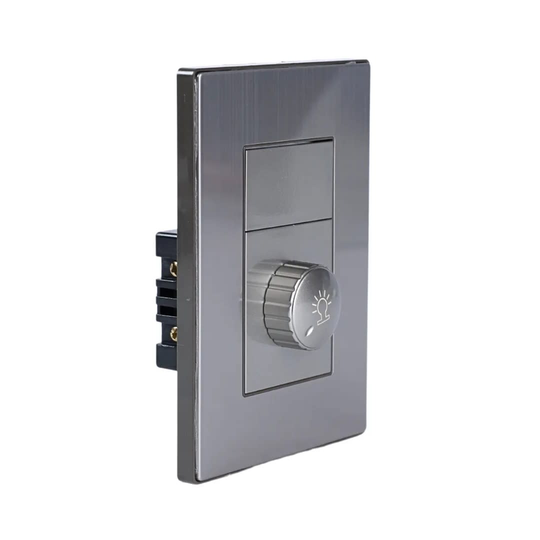 PLACA ARMADA INTERRUPTOR DIMMER ACERO INOXIDABLE ORANGE2