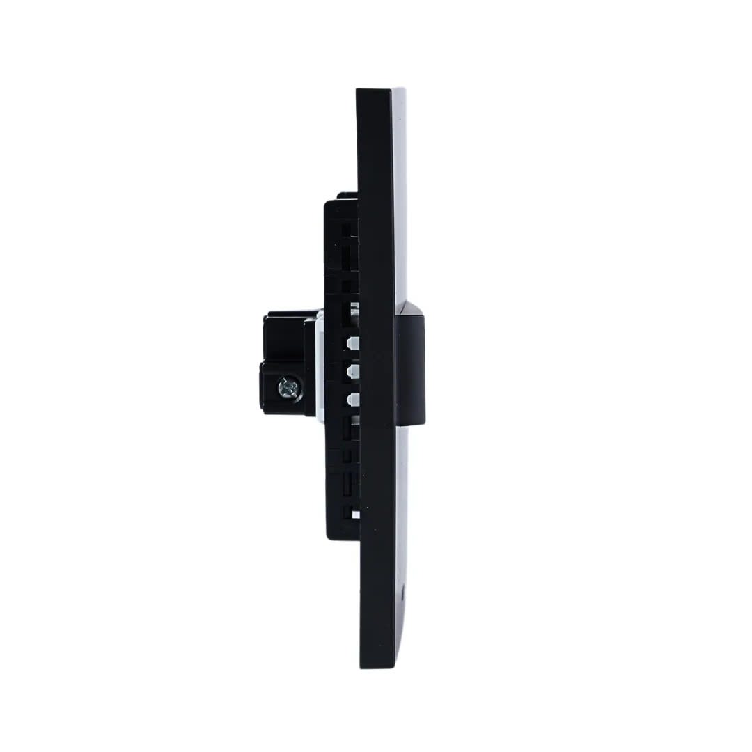 PLACA ARMADA INTERRUPTOR SIMPLE MATTE NEGRO ORANGE1