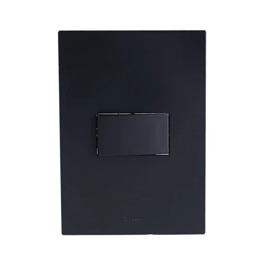PLACA ARMADA INTERRUPTOR SIMPLE MATTE NEGRO ORANGE4