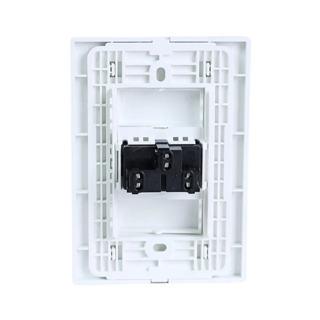 PLACA ARMADA CONMUTADOR SIMPLE VITRO BLANCO ORANGE2